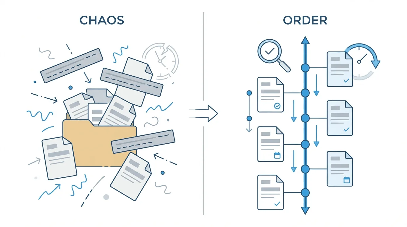 AI-powered medical chronology organizing treatment records into structured timeline