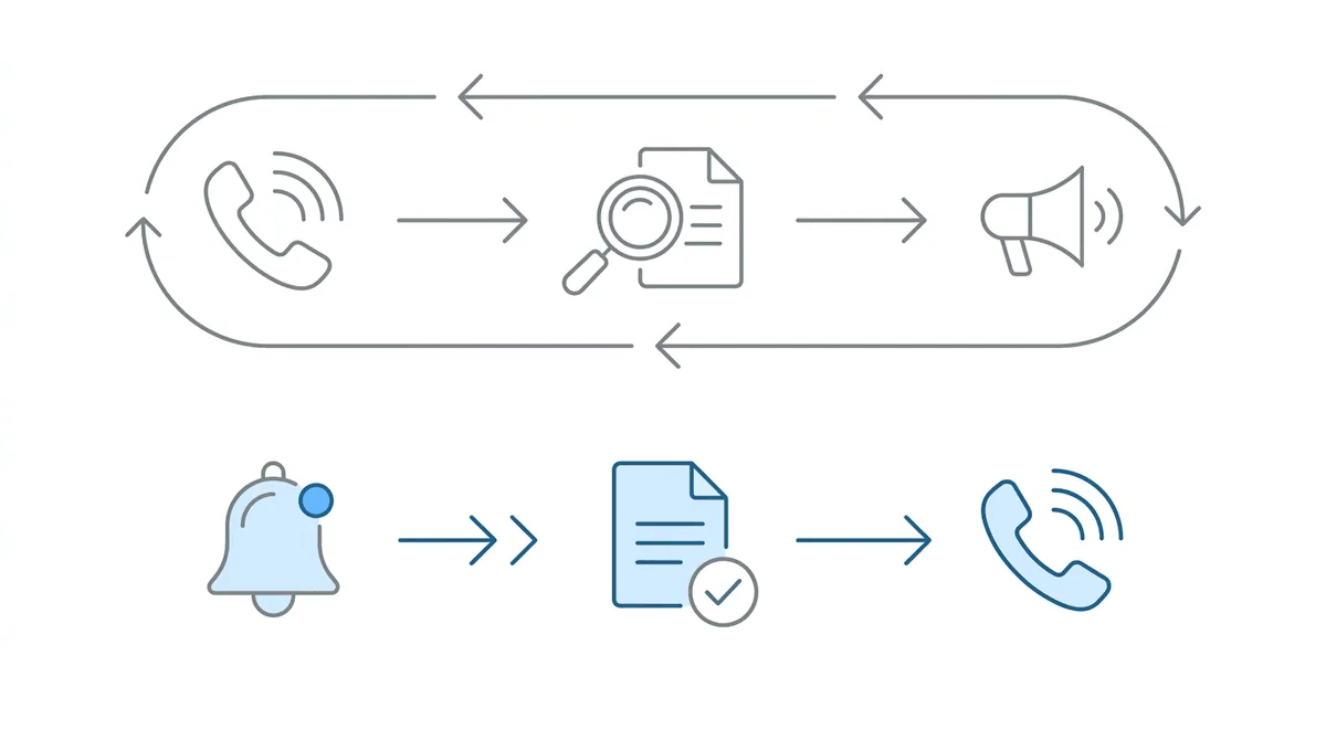 Reactive communication cycle vs proactive outreach flow