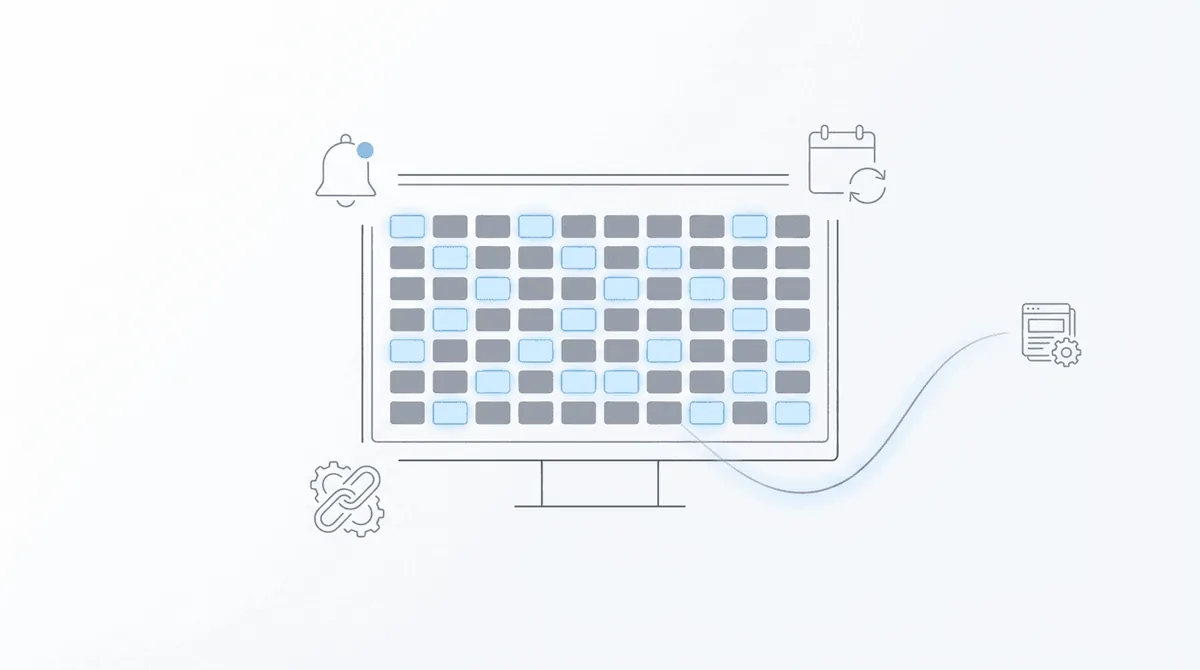 Dashboard showing case status grid with notifications, calendar sync, and CMS integration