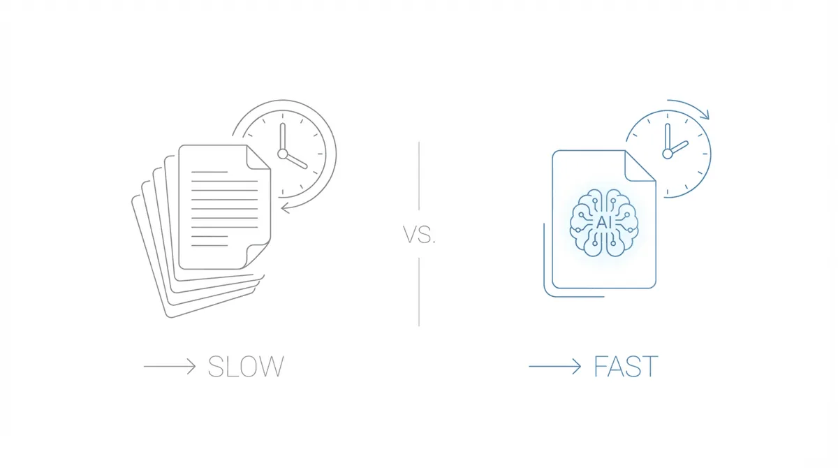 AI vs manual medical record review speed comparison
