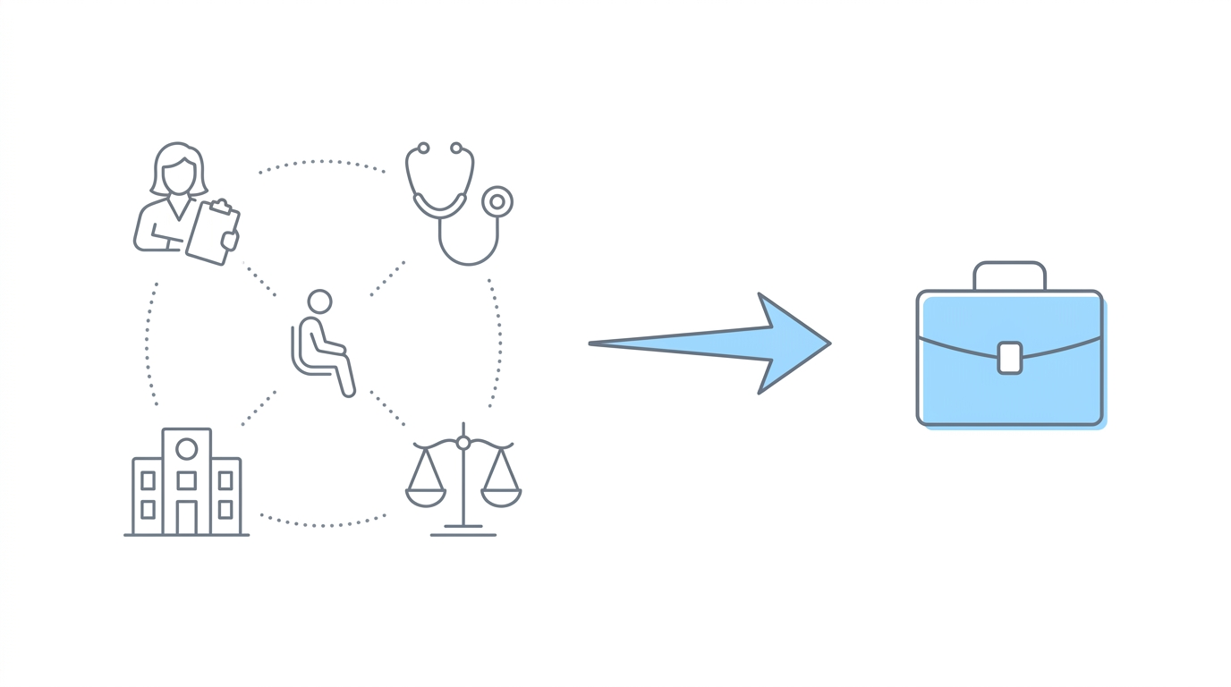 Referral ecosystem: disability claimants are already connected to professionals who can refer them