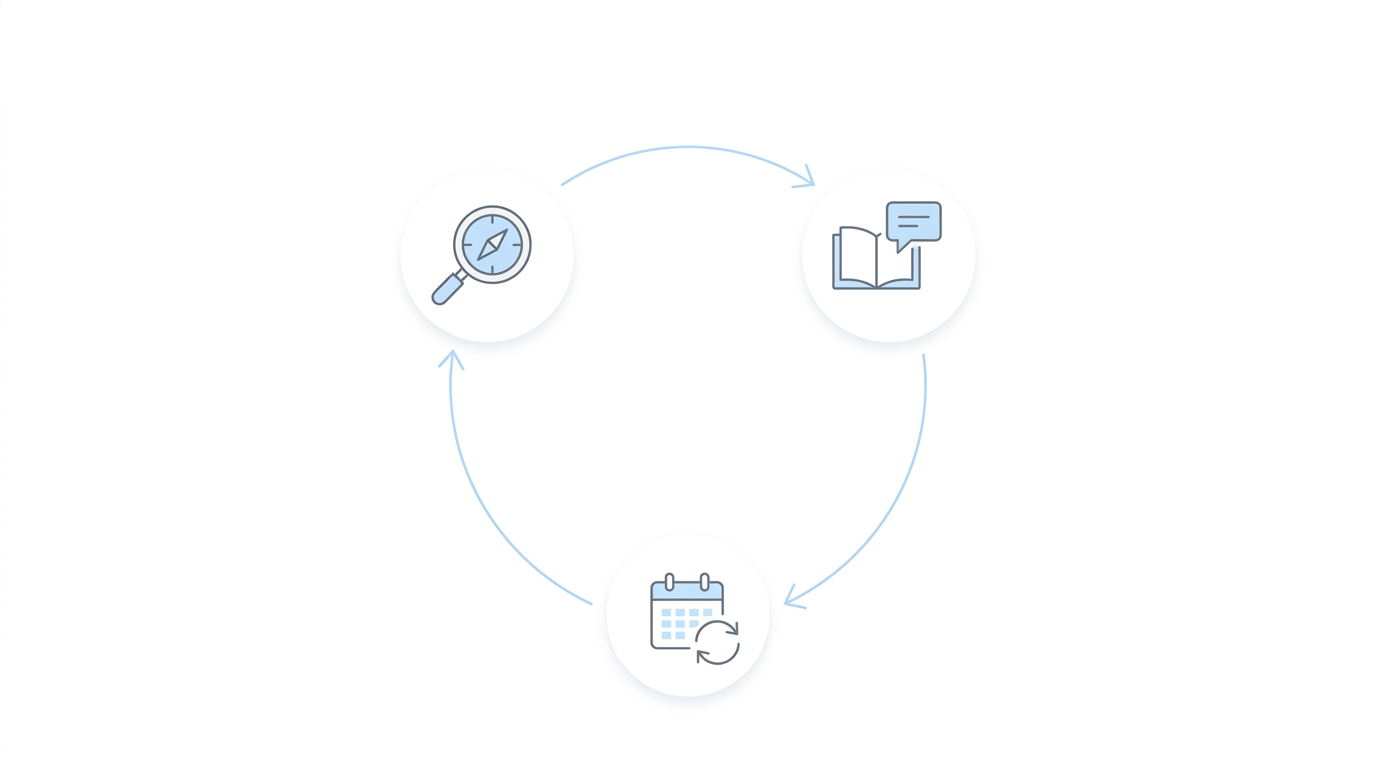 The Referral Visibility Loop: Sources, Trust, and Consistency form a continuous cycle