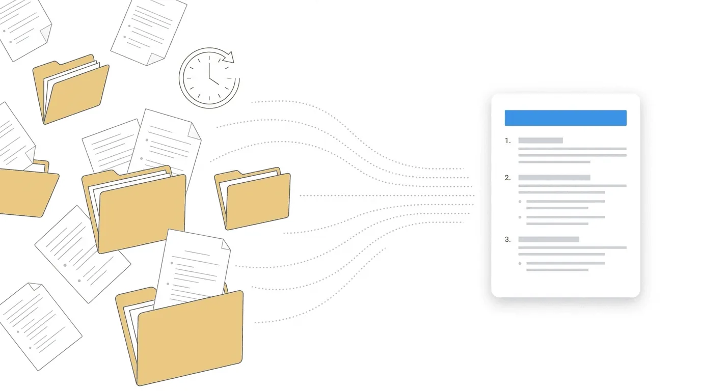 Pre-hearing brief template pulling medical evidence from ERE documents automatically