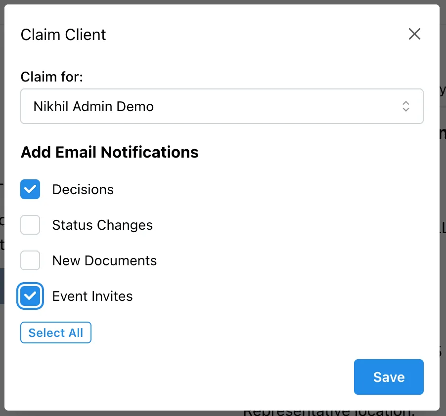 claim cases in chronicle for notifications
